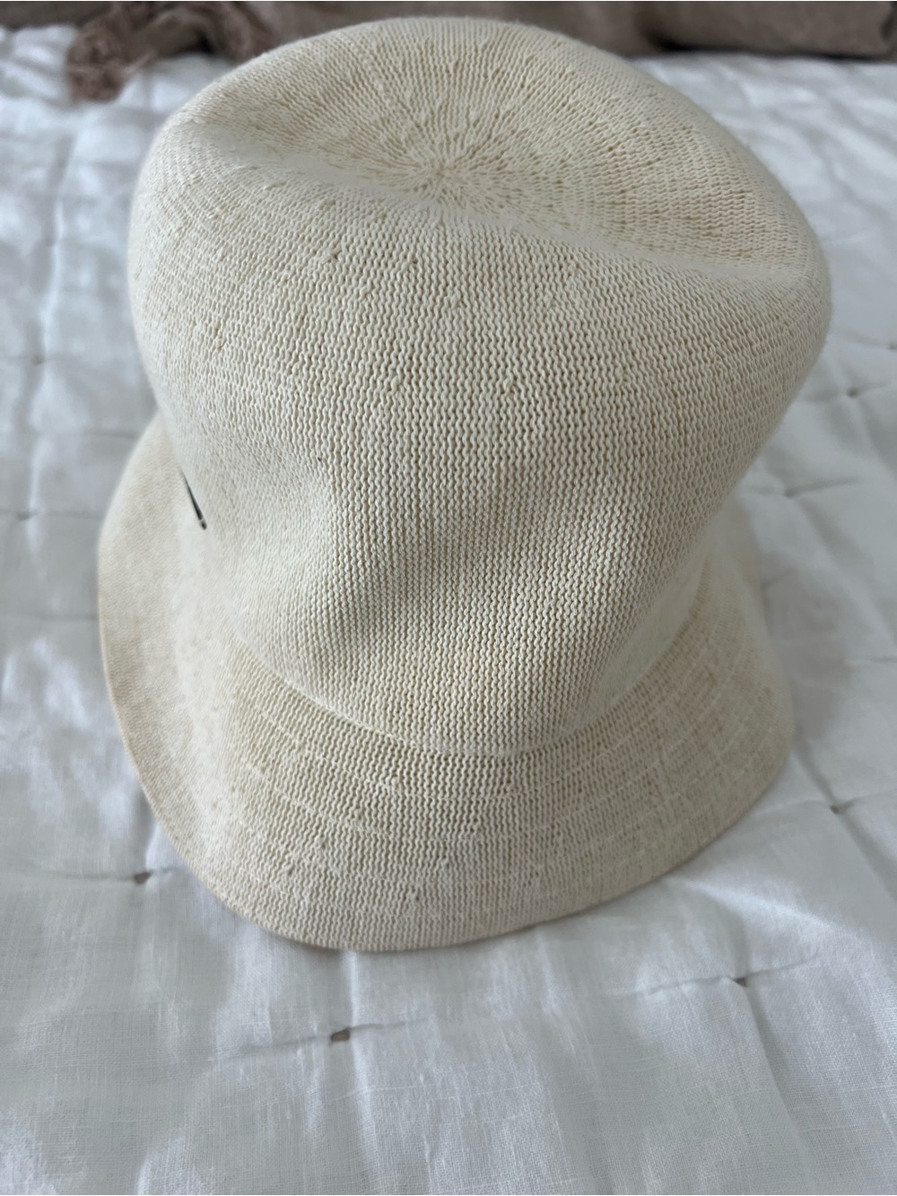 Kangol Cream Knit Bucket Hat